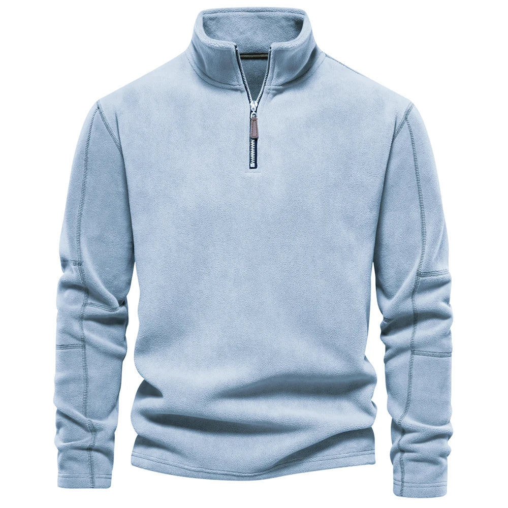 Men's Quarter Zip Fleece Jacket - Soft Shell Jacket
