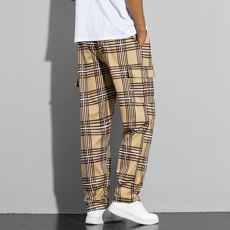 Checked Cargo Trousers