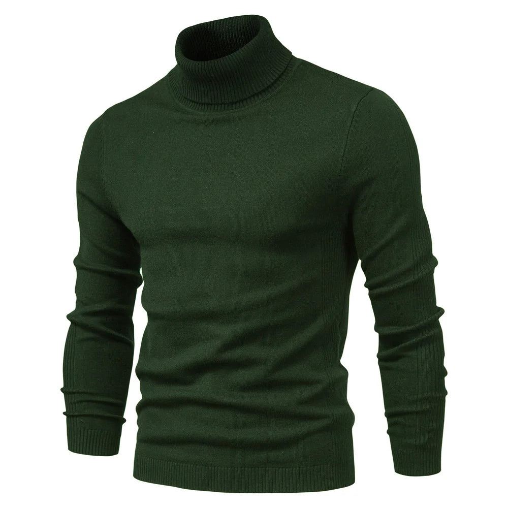 Velour Men's Turtleneck Sweater - Winter Essential