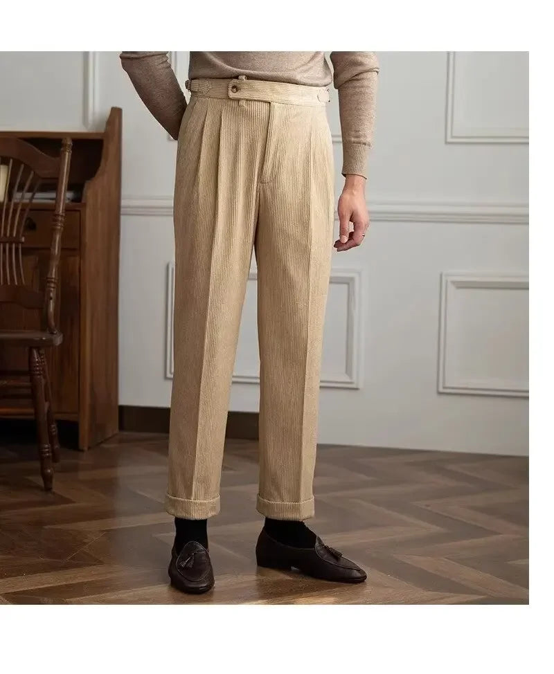 Naples High-Waist Pleated Trousers