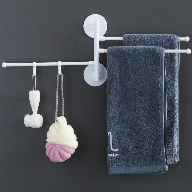 Punch-Free Bathroom Towel Holder