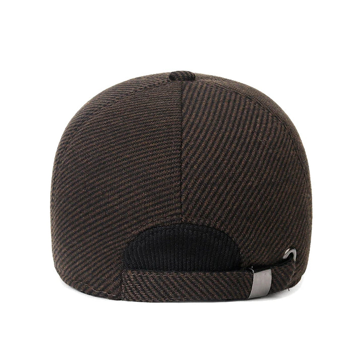Men's Winter Baseball Cap with Ear Flaps - Adjustable Fit