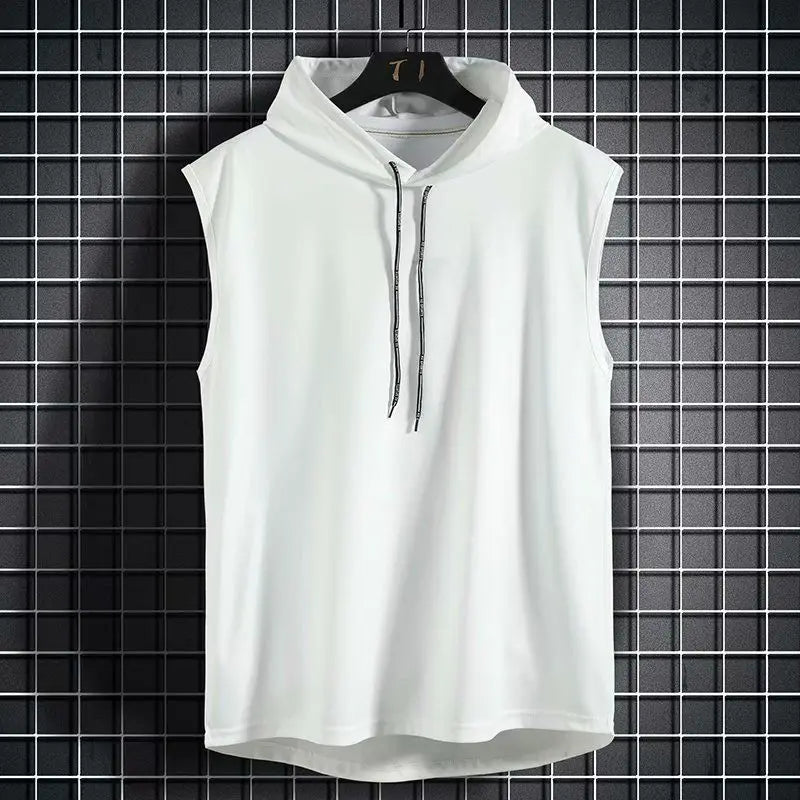 Nyxvor Athletic Hooded Sleeveless Training Shirt for Men