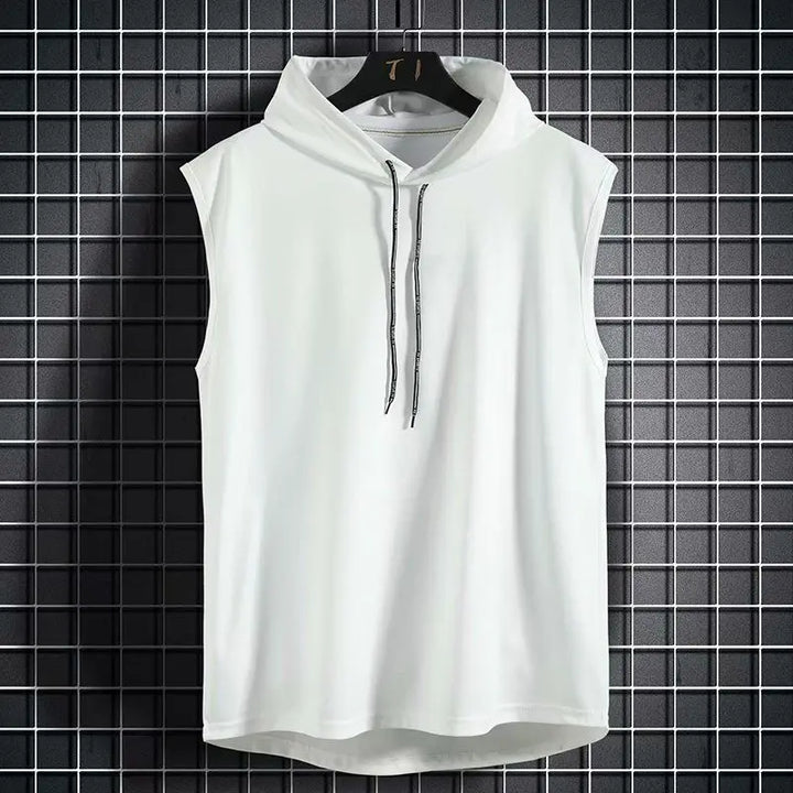 Nyxvor Athletic Hooded Sleeveless Training Shirt for Men