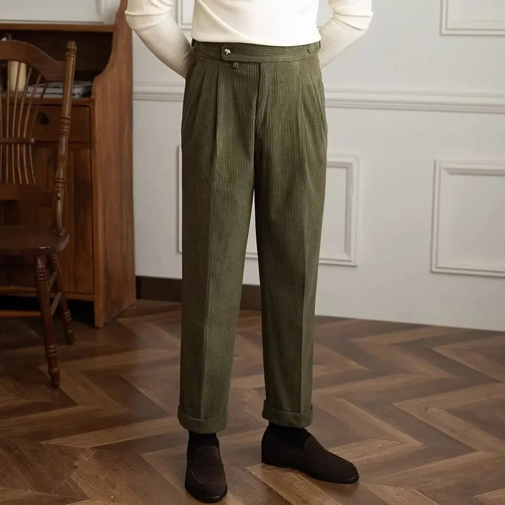 Naples High-Waist Pleated Trousers