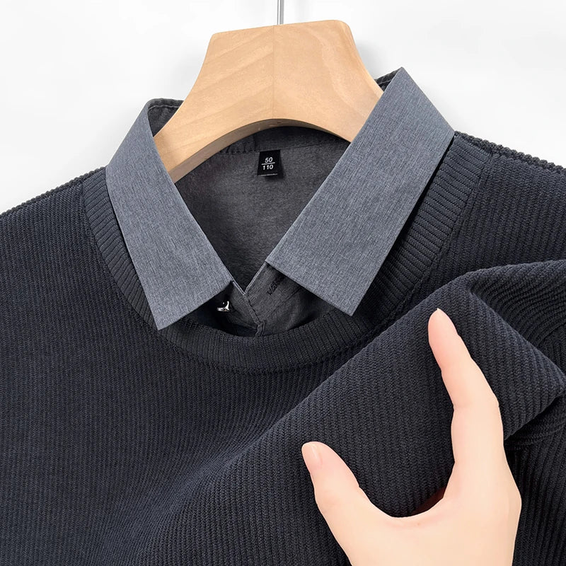 Men's 2-in-1 Knit Pullover