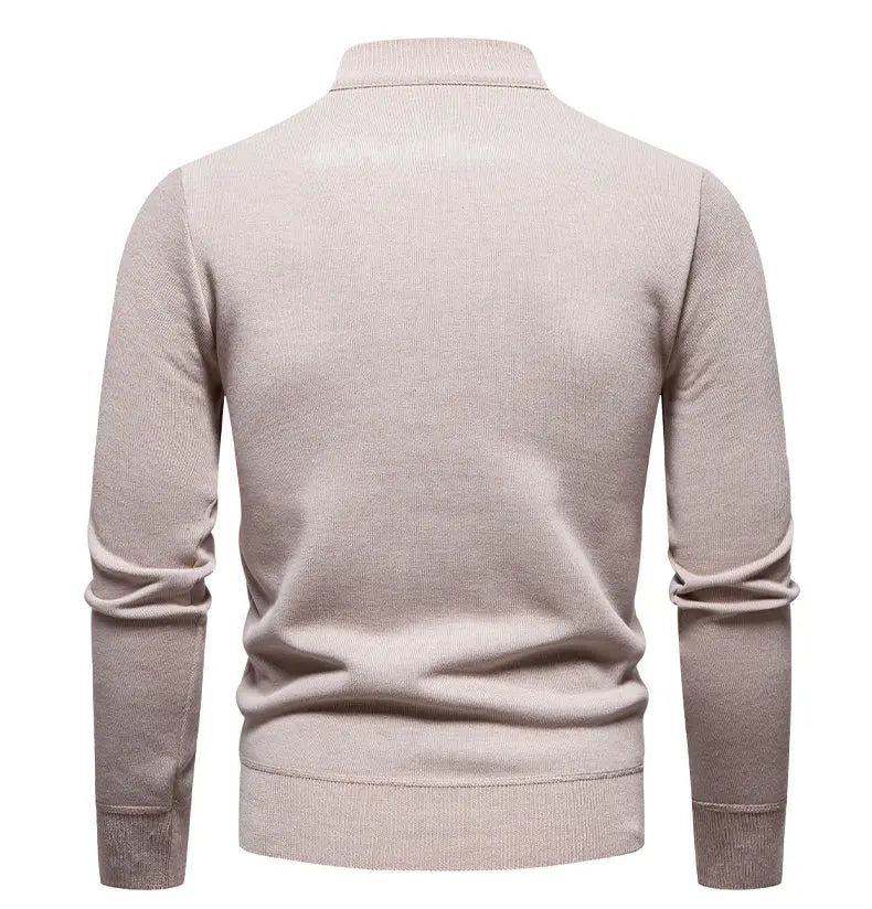 Men's Half-Zip Sweater - Business Casual Knit Pullover