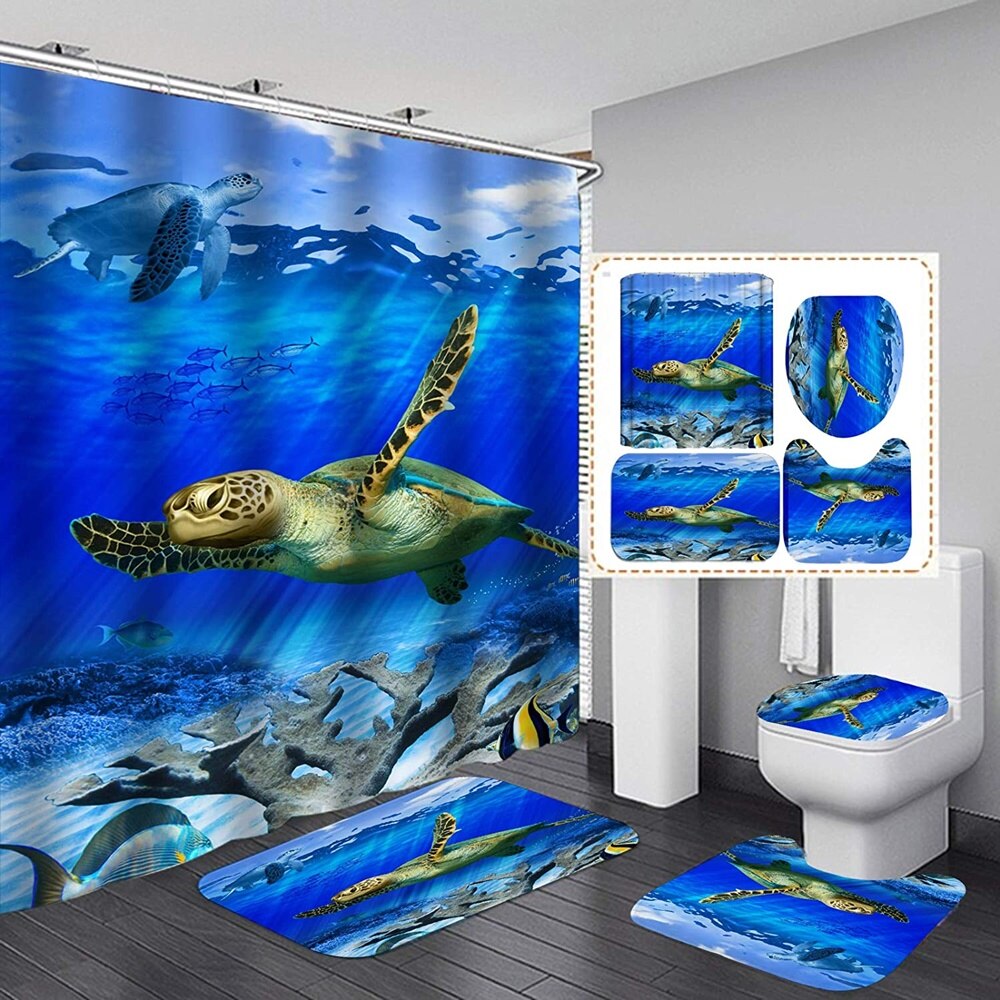 Sea Turtle Shower Curtain