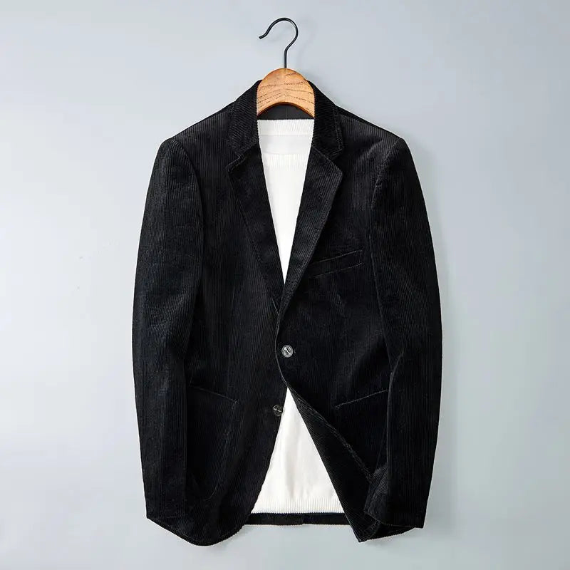 Vertical Stripe Corduroy Blazer