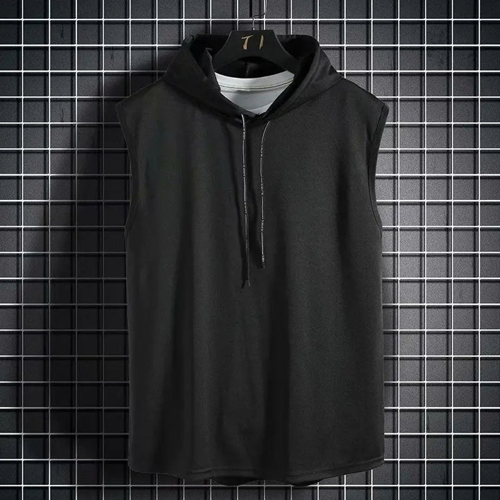 Nyxvor Athletic Hooded Sleeveless Training Shirt for Men
