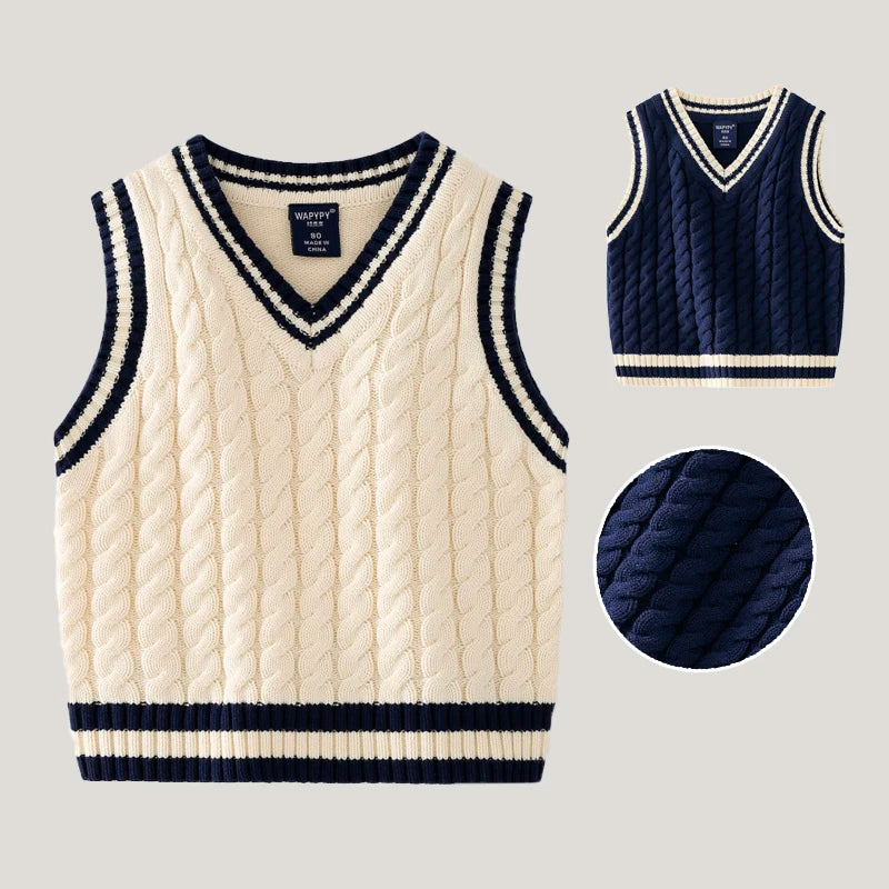 Classic Cable Knit Sweater Vest