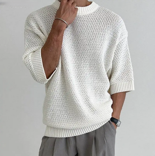 Modern Minimalist: Men's Textured Knit Sweater