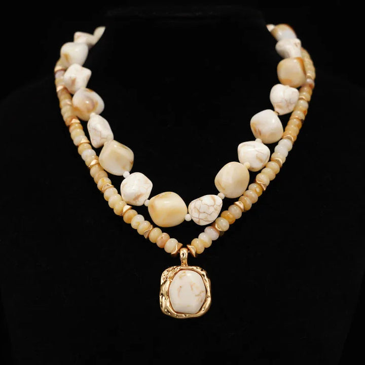 Boho Stone Necklace Set