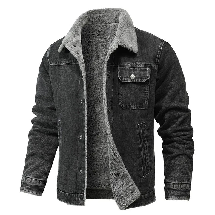 Men's Sherpa Denim Jacket - Fleece Lined Jacket