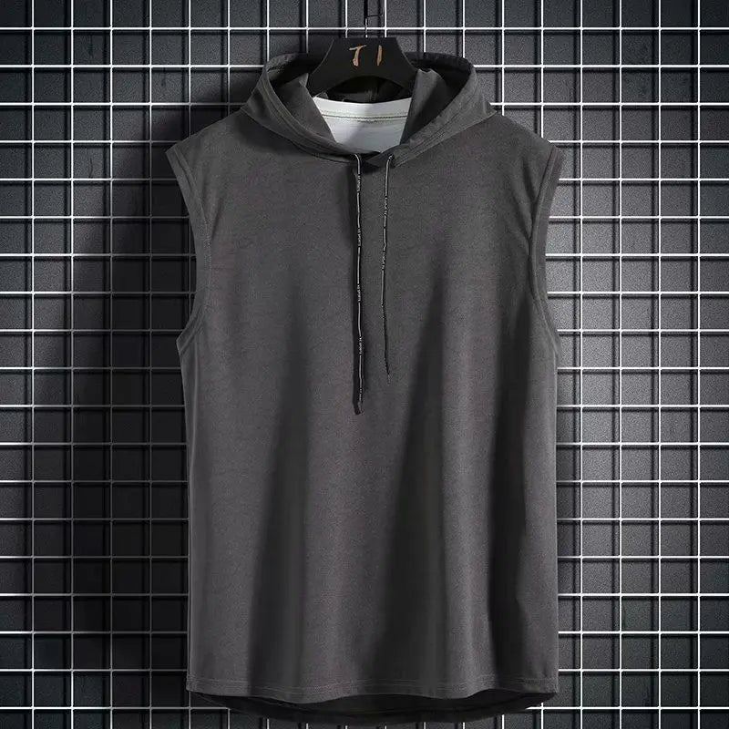Nyxvor Athletic Hooded Sleeveless Training Shirt for Men