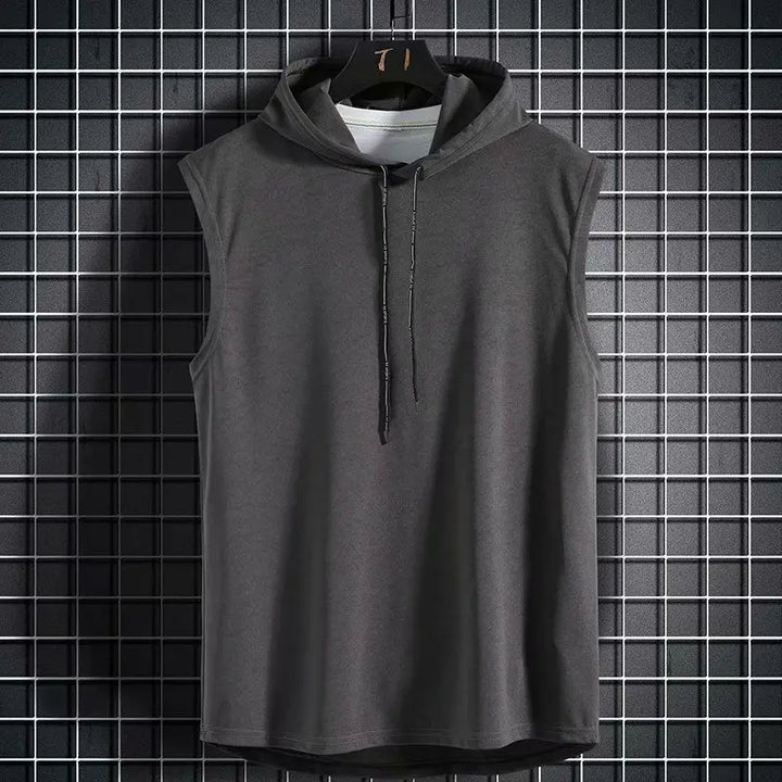 Nyxvor Athletic Hooded Sleeveless Training Shirt for Men