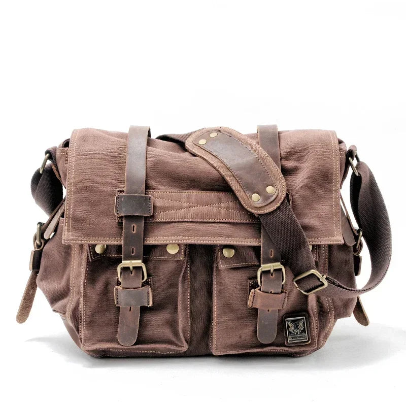 Vintage Canvas Messenger Bag