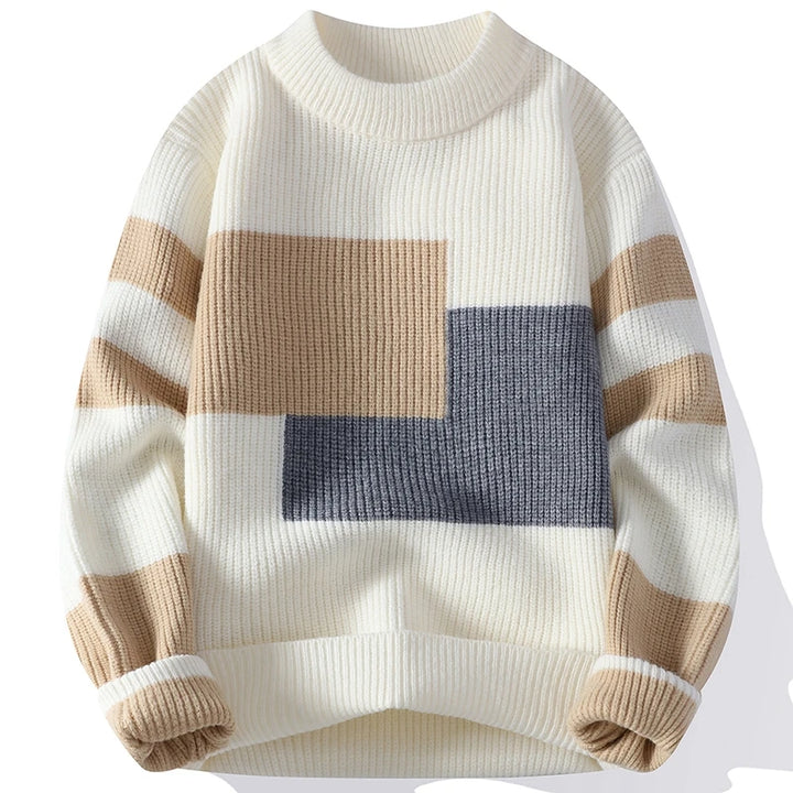 Modern Colorblock Knit Sweater