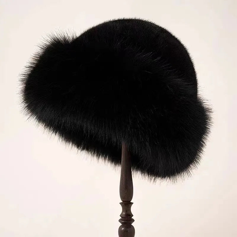 Blush Faux Fur Cloche Hat