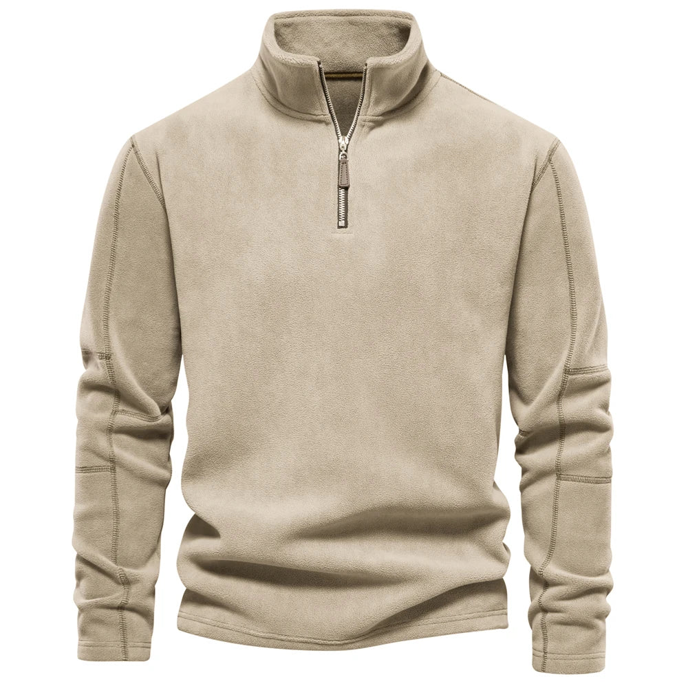 Men's Quarter Zip Fleece Jacket - Soft Shell Jacket