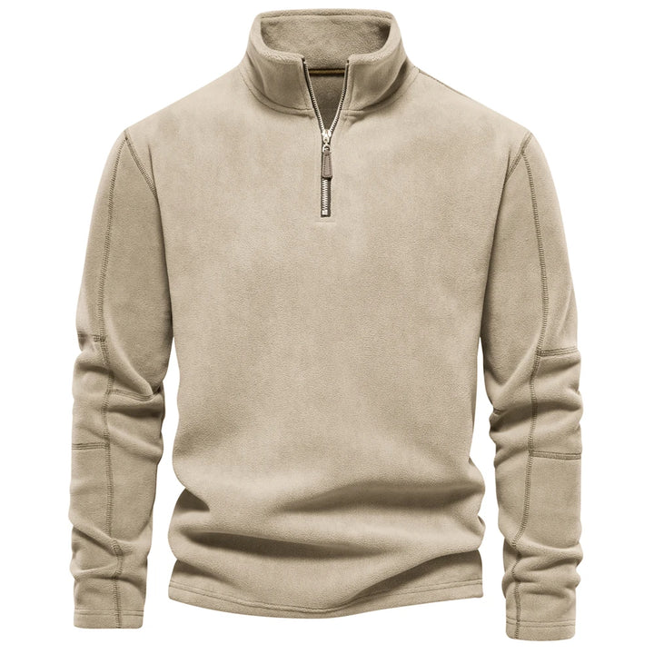 Men's Quarter Zip Fleece Jacket - Soft Shell Jacket