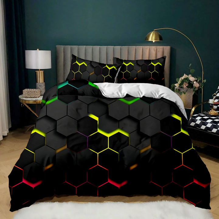 Geometric Honeycomb Duvet