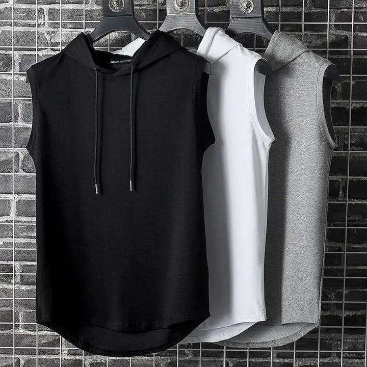 Nyxvor Athletic Hooded Sleeveless Training Shirt for Men