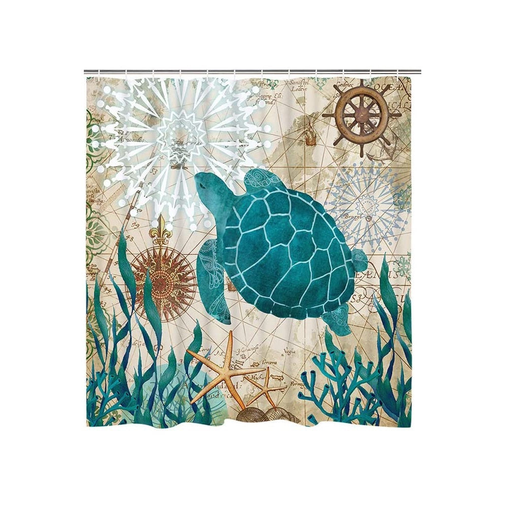 Sea Turtle Shower Curtain