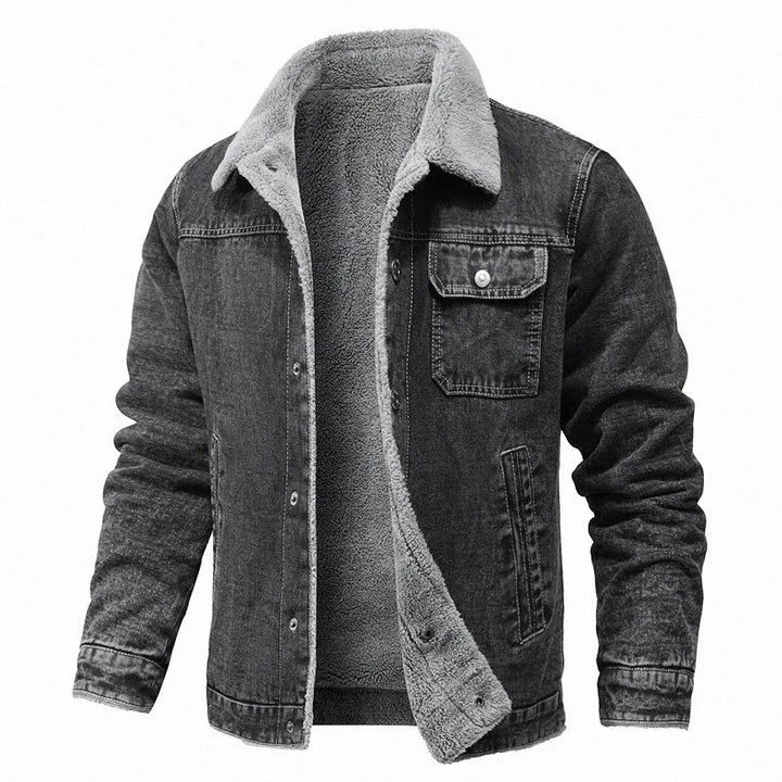 Men's Sherpa Denim Jacket - Fleece Lined Jacket