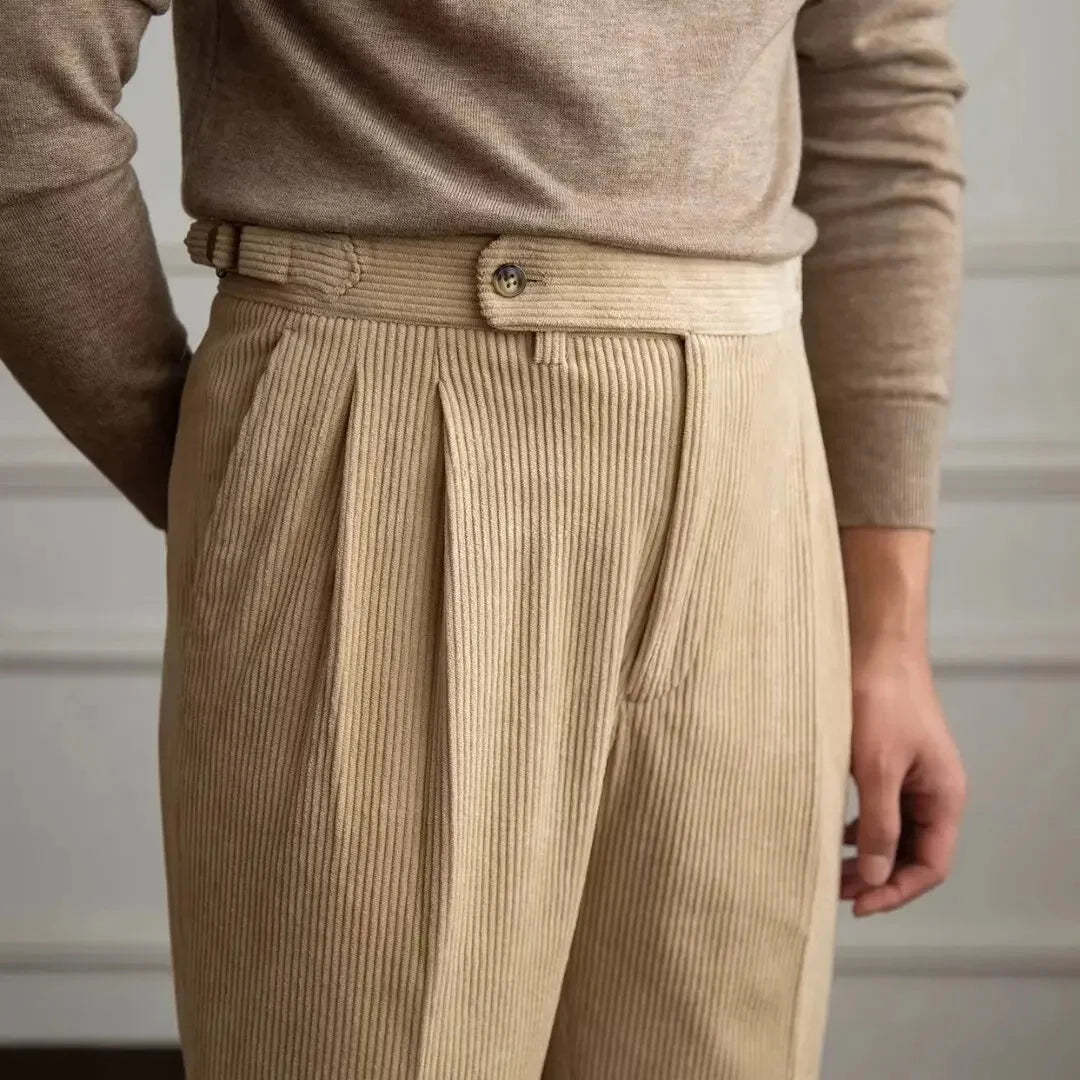 Naples High-Waist Pleated Trousers