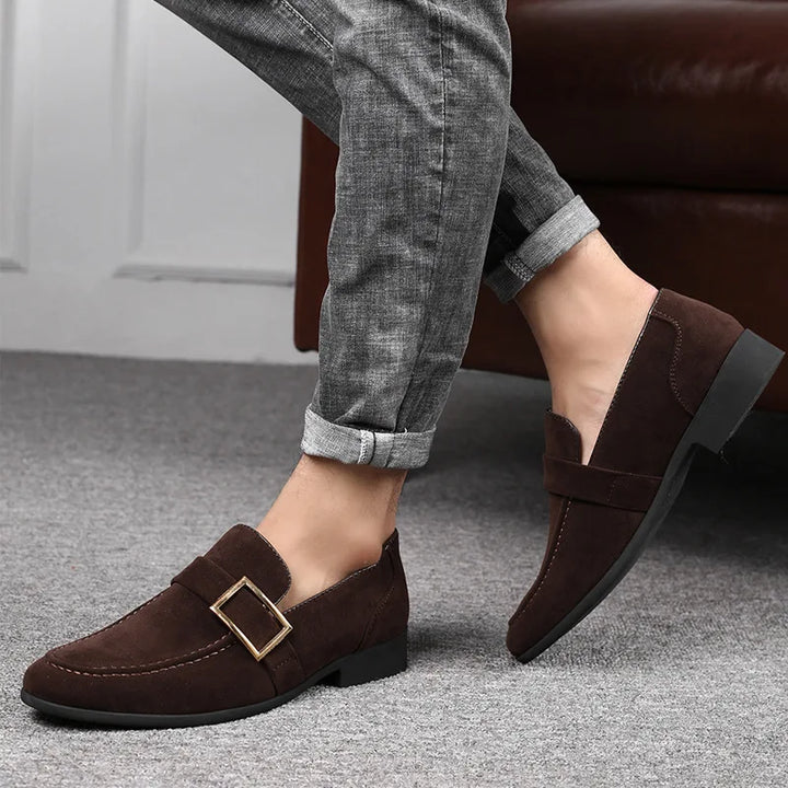 Buckled Suede Loafers