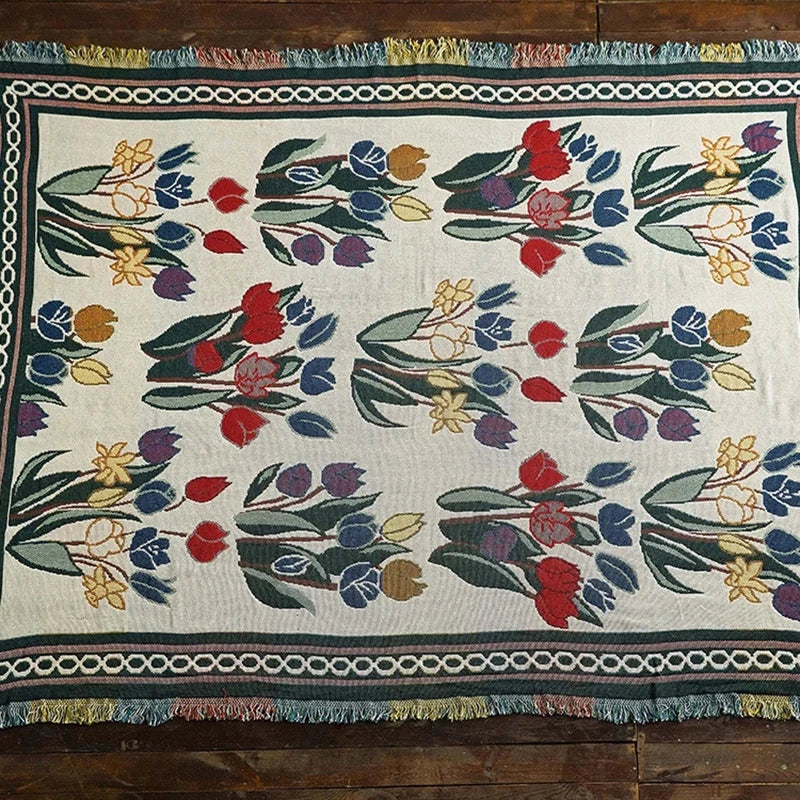 Floral Tapestry Throw