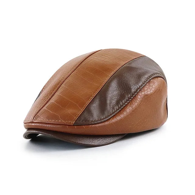 High-Quality PU Leather Beret