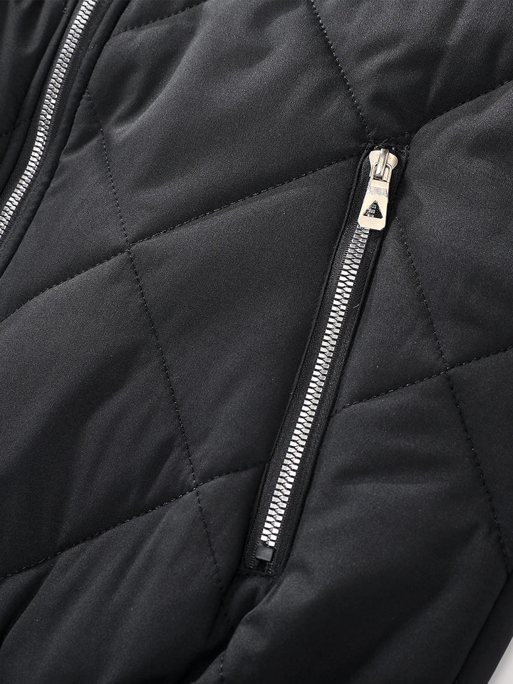 Men's Winter Bomber Jacket - Quilted Fleece Lined Jacket