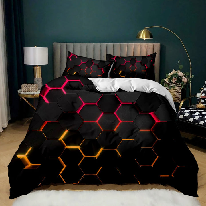 Geometric Honeycomb Duvet