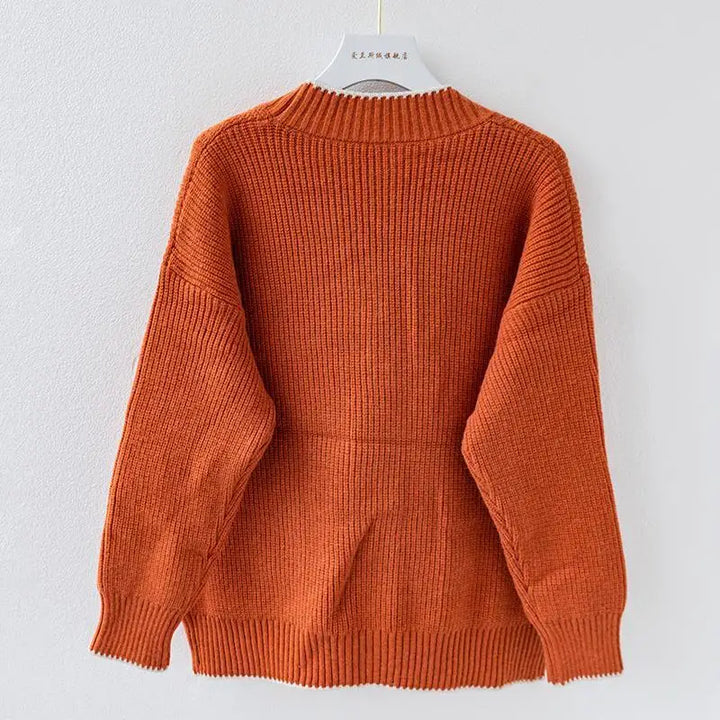 Rust Knit Oversized Cardigan