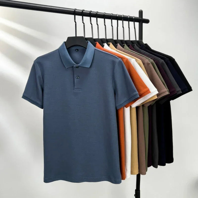 Nymero Cotton Polo Shirt - Multi-Color Classic Men's Golf Tee