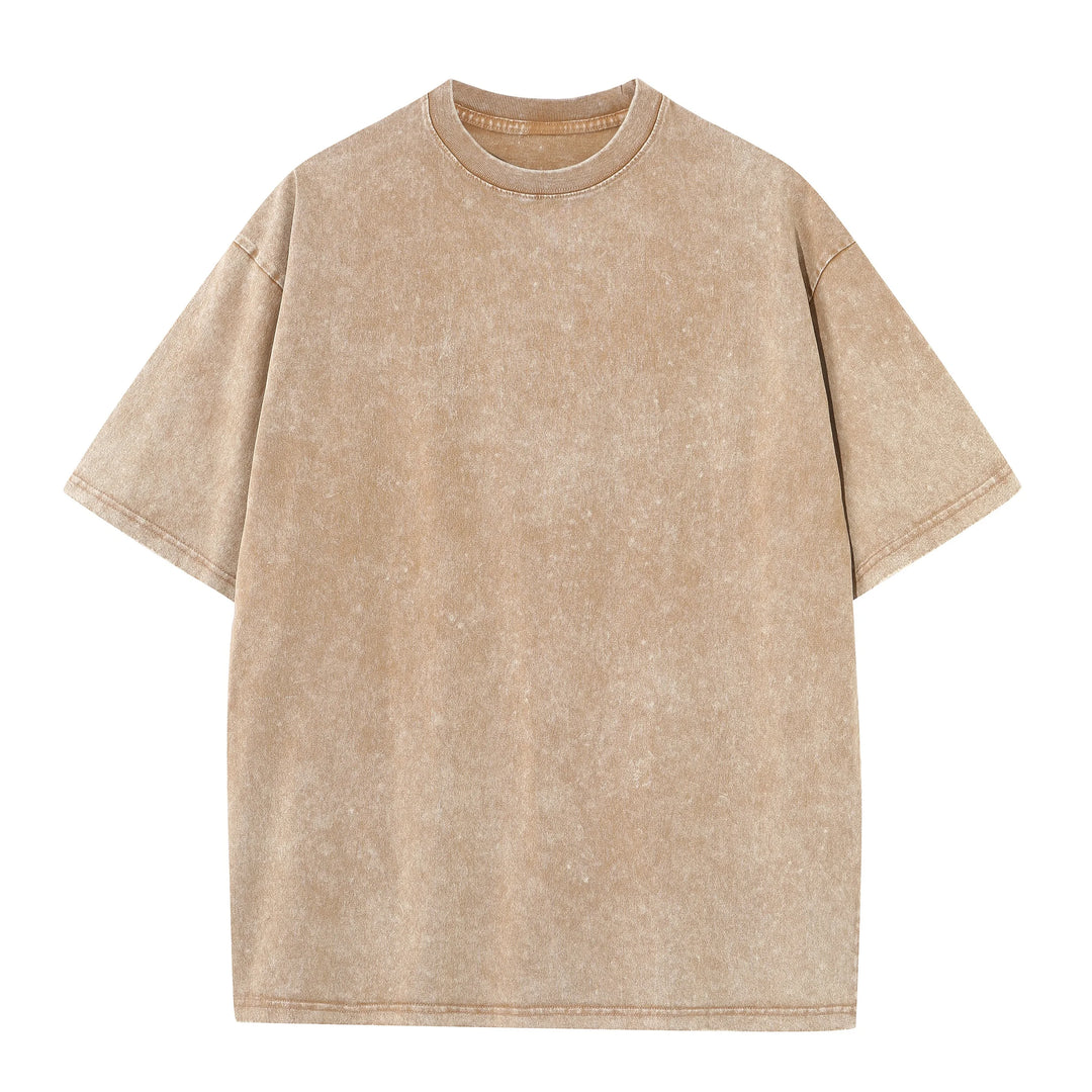Veritano Men's Cotton Distressed Drop Shoulder T-Shirt