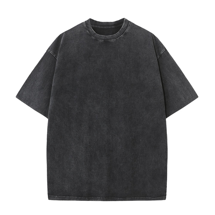 Veritano Men's Cotton Distressed Drop Shoulder T-Shirt
