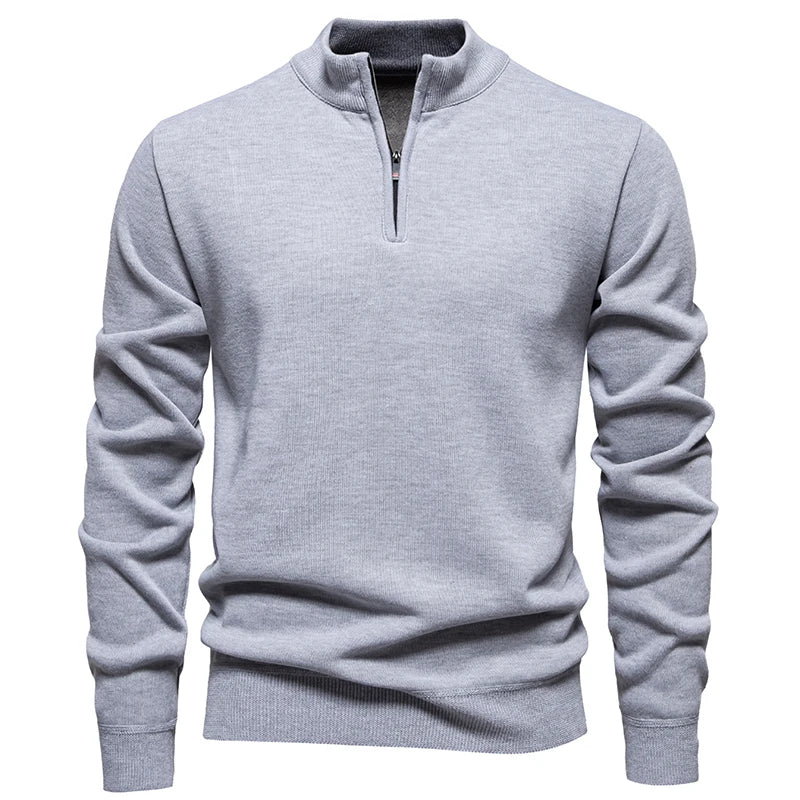 Men's Half-Zip Sweater - Business Casual Knit Pullover