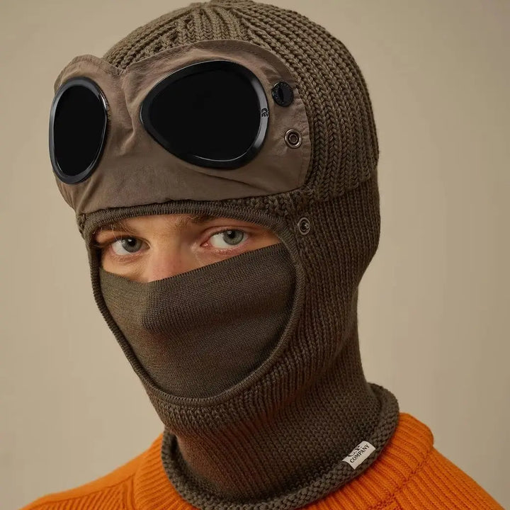Unisex Windproof Balaclava with Goggles - Winter Cycling Face Mask