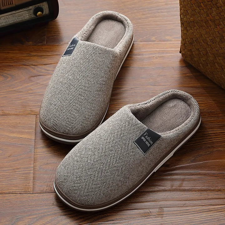 Cozy Herringbone House Slippers