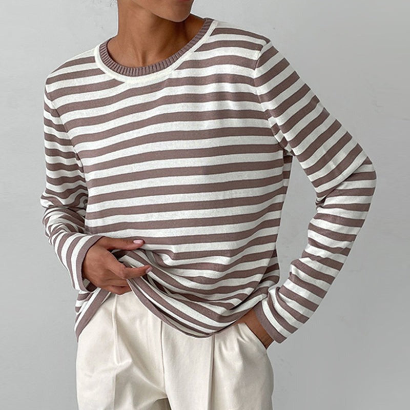 Elena's Striped Knit Sweater
