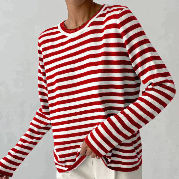 Elena's Striped Knit Sweater