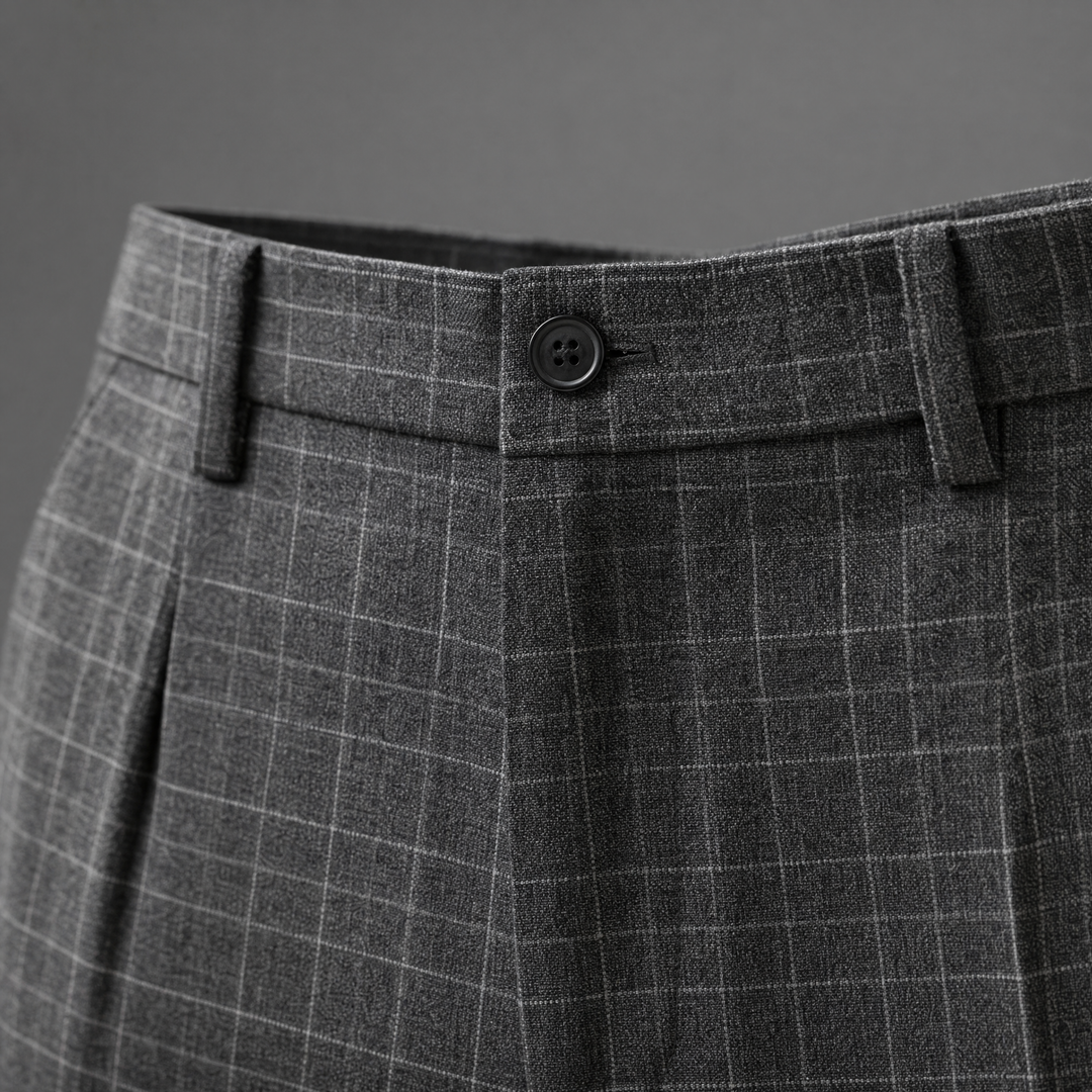 Elegant Checked Dress Trousers