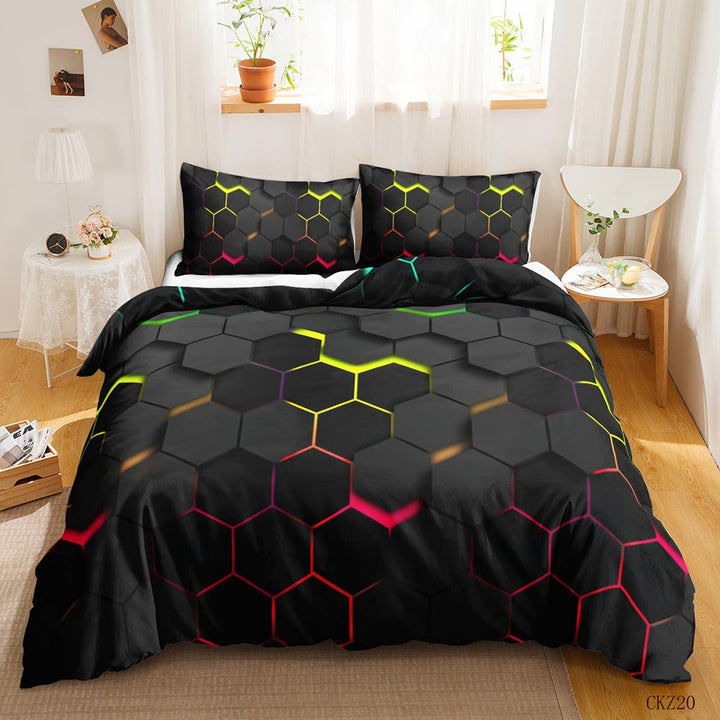 Geometric Honeycomb Duvet